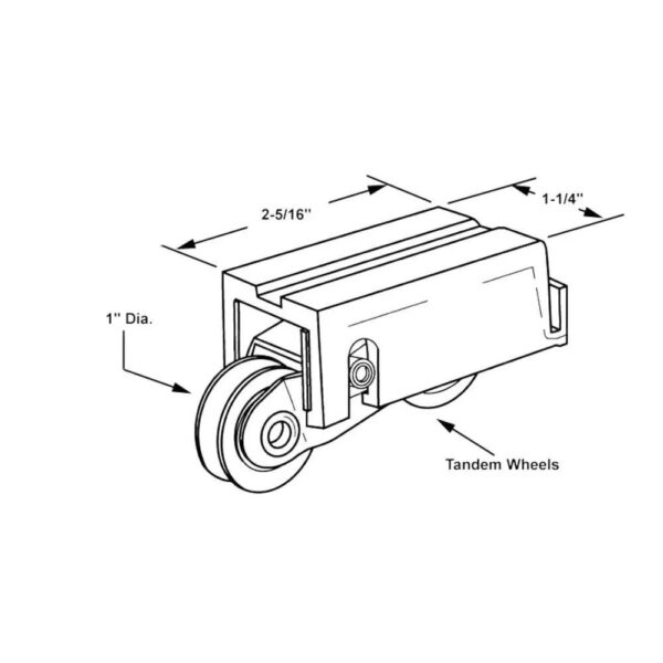 Solaris roller, 1-1/4" wide housing - Image 2