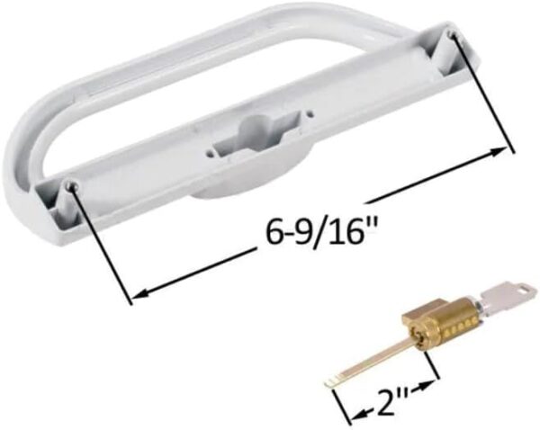 Exterior key patio door handle single - Image 2