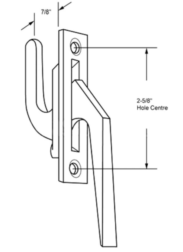 Plastic casement locking window handle - Image 2