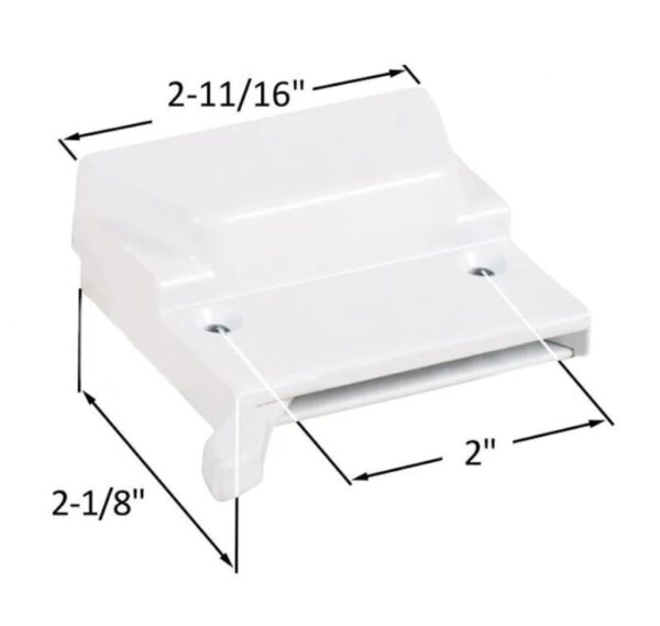 Low profile sash lockle sash lock, white - Image 2