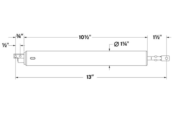 White standard duty storm door closer - Image 2