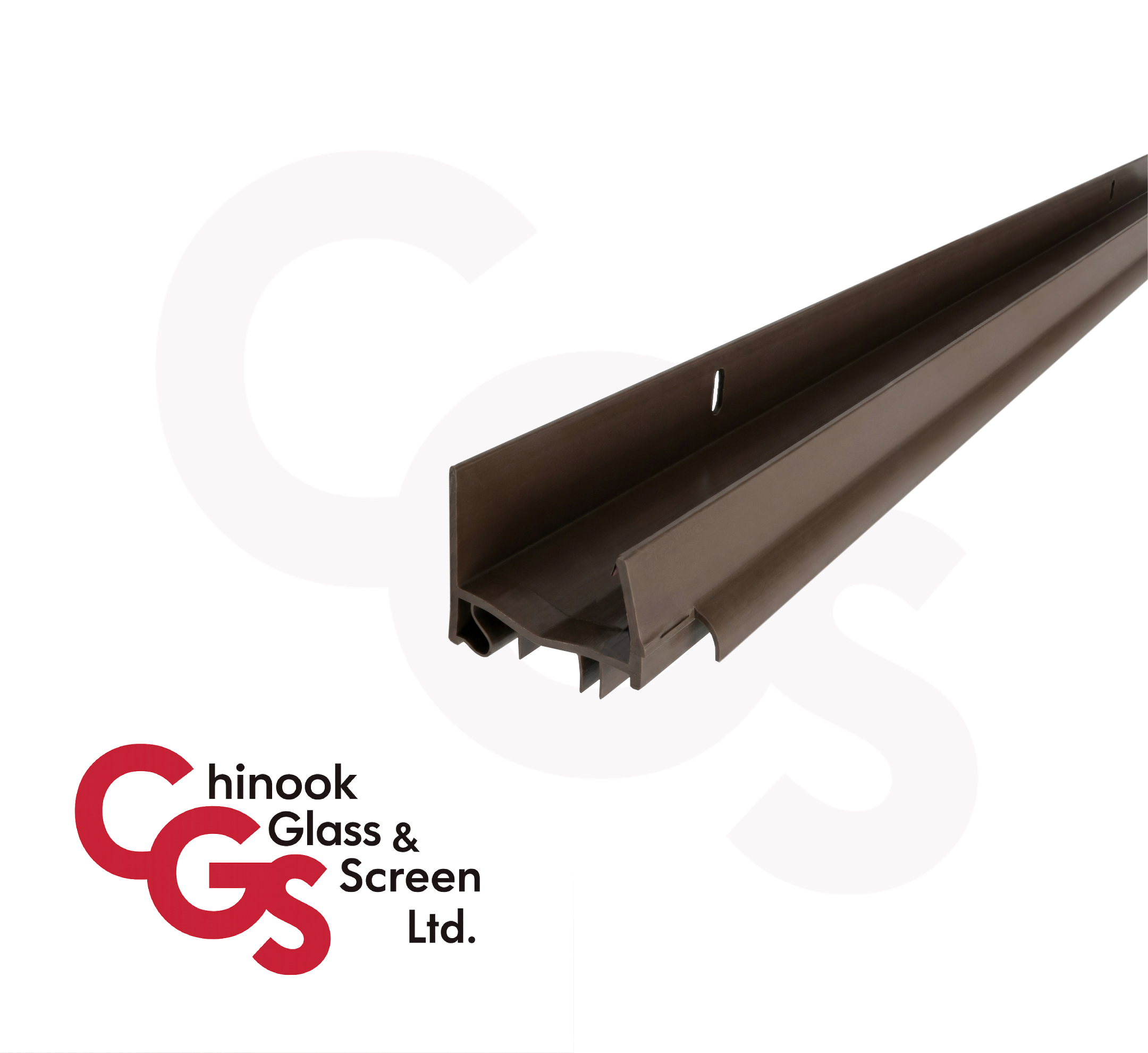 36" Door Shoe for Inswing Sills with Vinyl Fins & Rain Drip (Brown) - Image 2