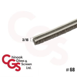 #68 - Pile Weatherstrip with Grey Mohair (5/16)