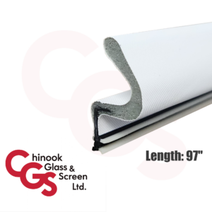 97" Door Seal - Vinyl Coated Foam Kerf-in Weatherstrip (White)