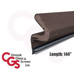 144" Door Seal - Vinyl Coated Foam Kerf-in Weatherstrip (Bronze)