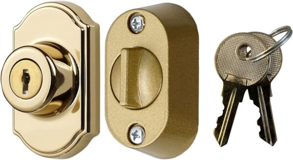 Keyed deadbolt (brass finish)