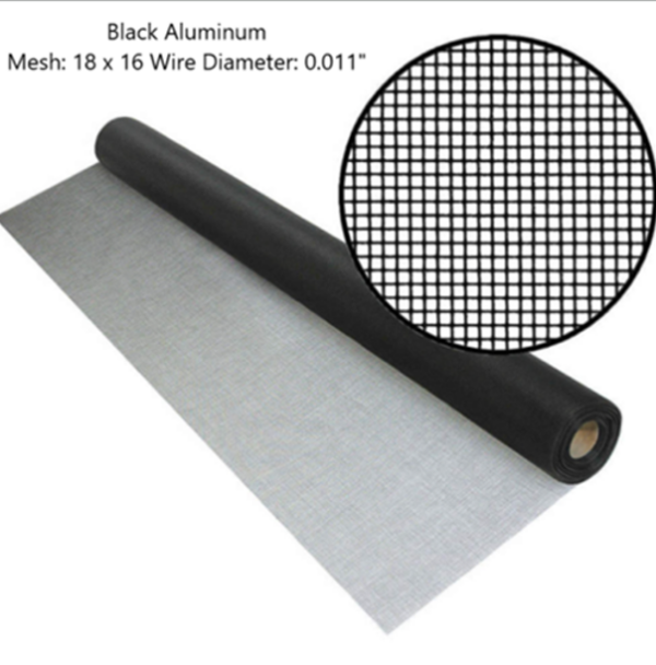 Black alumimnum window screen 42"x100' - Image 2